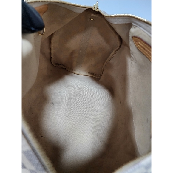 Louis Vuitton Speedy Bandouliere 35 Damier Azur Shoulder Bag Beige/Cream - Picture 14 of 15